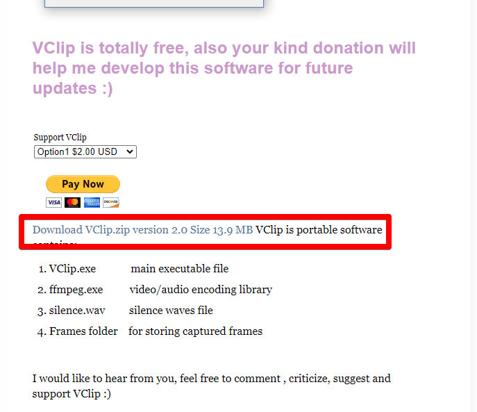 VClip is totally free, also your kind donation will help me develop this software for future updates :)