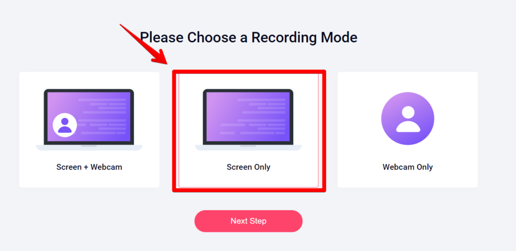 録画方法を選ぶ3つのボタン