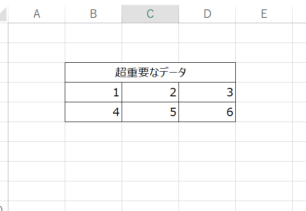 Excel 超重要なデータ Excel 超重要なデータ
