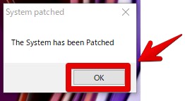 The System has been Patched