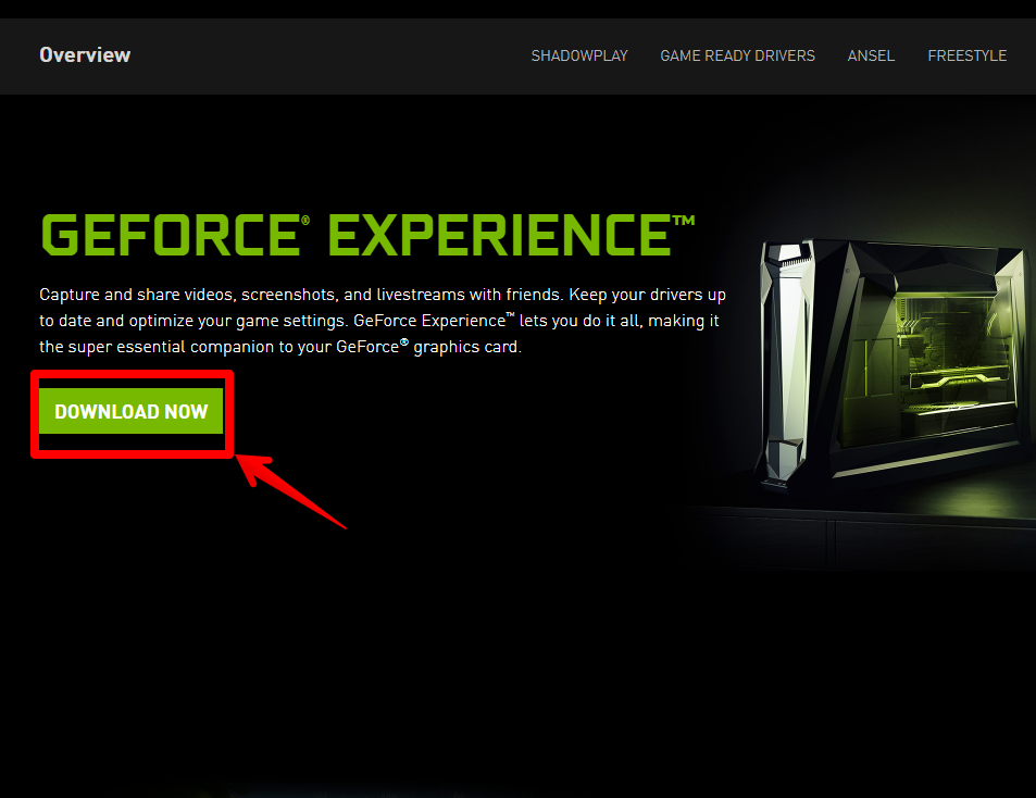 「GeForce Experience」の公式サイト画像