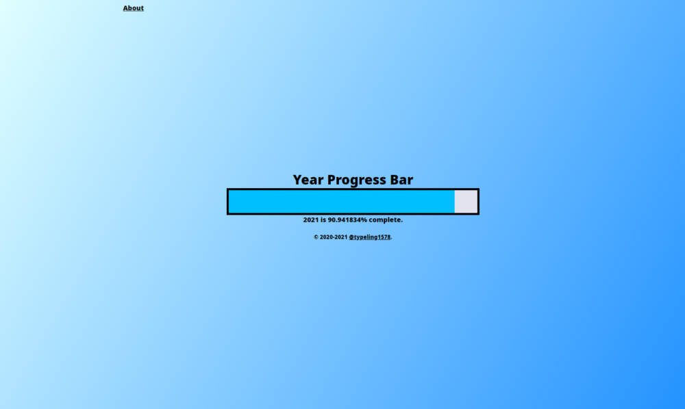 Year Progress Bar のスクリーンショット