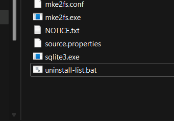 uninstall-list.bat