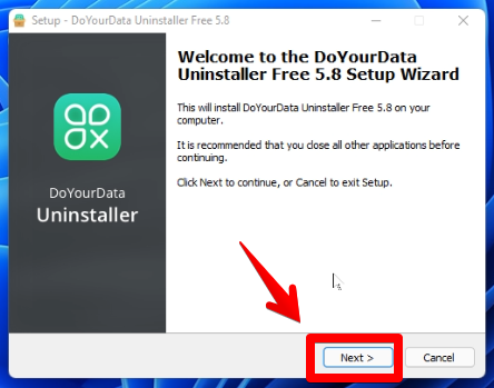 Welcome to the DoYourData Uninstaller Free Setup Wizard
