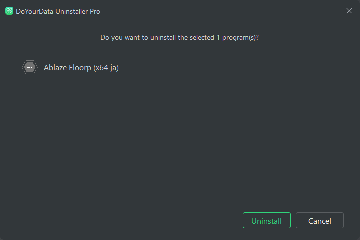 Do you want to uninstall the selected 1 program