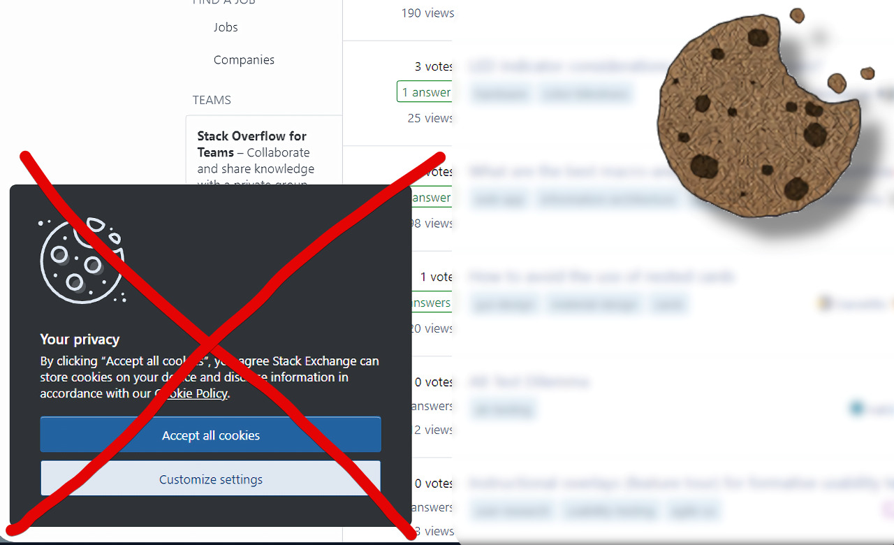 I don't care about cookiesのスクリーンショット