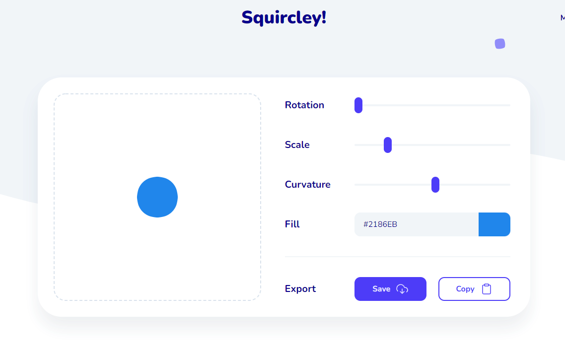 「Squircley | SVG Squircle Maker」のスクリーンショット1