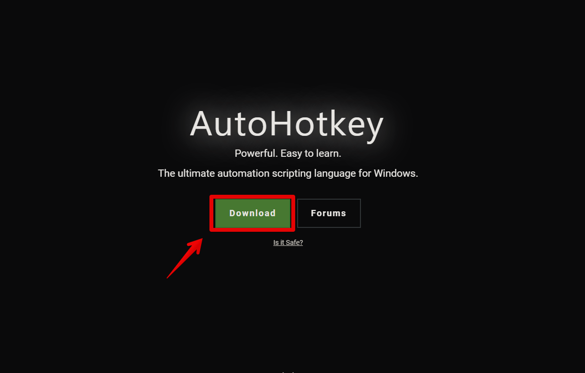 「AutoHotKey」のダウンロード手順画像1