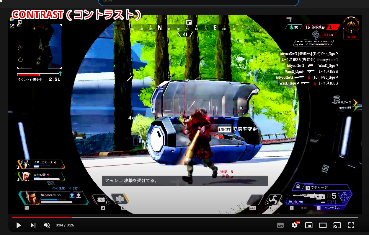 Video Image Control ( new gamma )　CONTRAST（コントラスト）