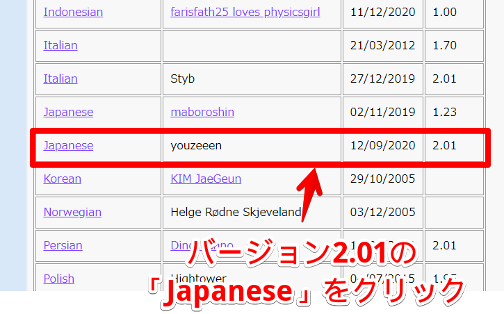 「ShellExView」の日本語化ファイルをダウンロードする手順画像