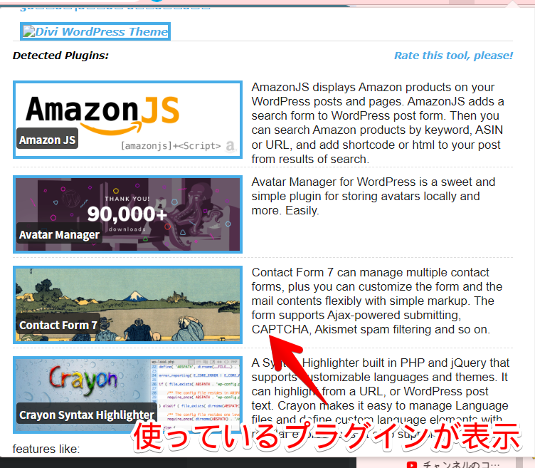 「WordPress Theme Detector and Plugins Detector」画像4