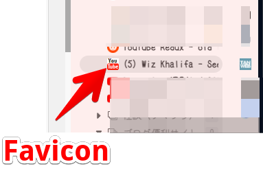 YouTube ReduxでFaviconを変更した画像