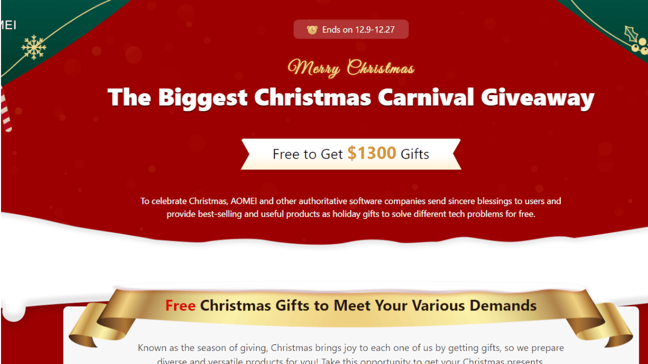 「The Biggest Christmas Carnival Giveaway」のスクリーンショット1