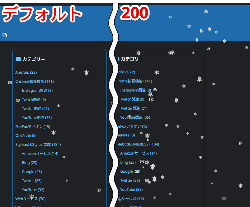 「Flakes Number」の比較画像