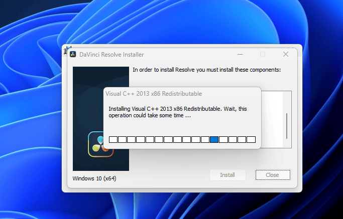 「DaVinci Resolve 18」のセットアップファイルを立ち上げる手順画像4