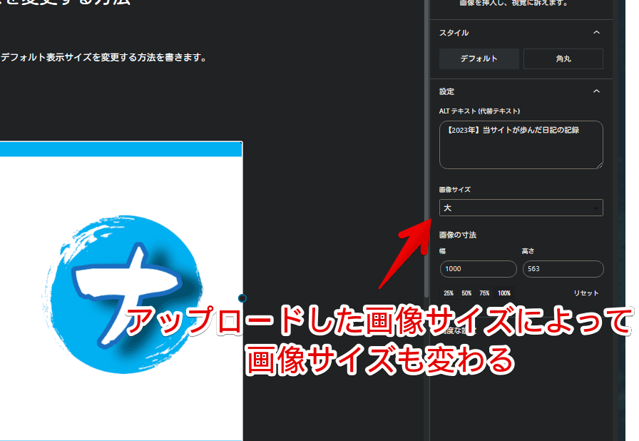 WordPressのメディア編集サイドバー画像