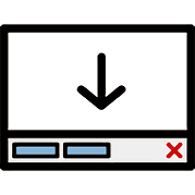 「Close download bar」のアイコン