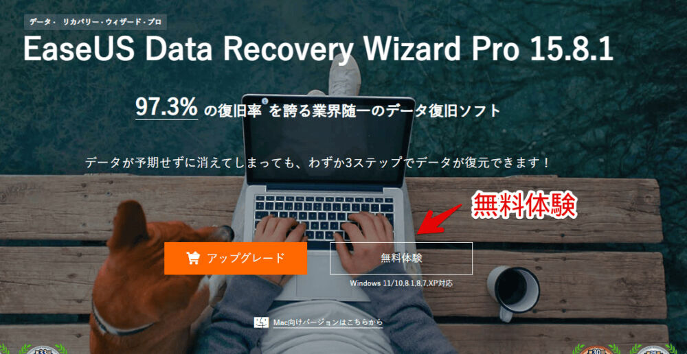 「EaseUS Data Recovery Wizard」をインストールする手順画像1