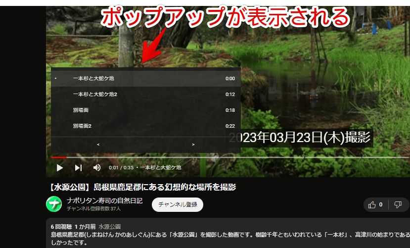 「YouTube Chapters In Player」を使う手順画像2