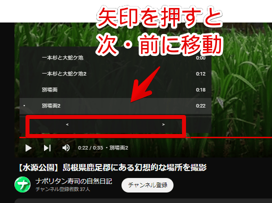 「YouTube Chapters In Player」を使う手順画像4