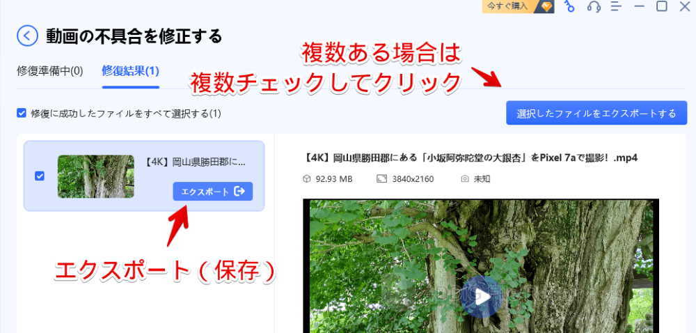 「4DDiG File Repair」で、動画を修復する手順画像6