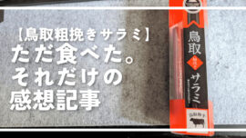 【鳥取粗挽きサラミ】ただ食べた。それだけの感想記事