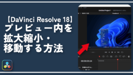 【DaVinci Resolve 18】プレビュー内を拡大縮小・移動する方法