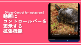 【Video Control for Instagram】動画にコントロールバーを表示する拡張機能