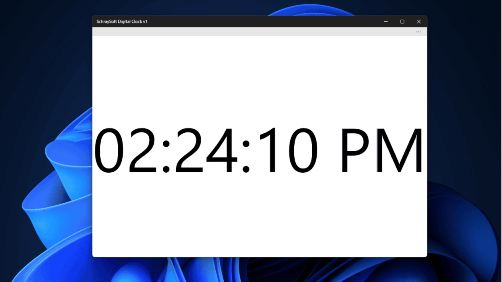 「SchraySoft Digital Clock」のスクリーンショット