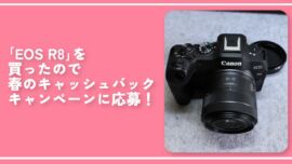 「EOS R8」を買ったので春のキャッシュバックキャンペーンに応募！