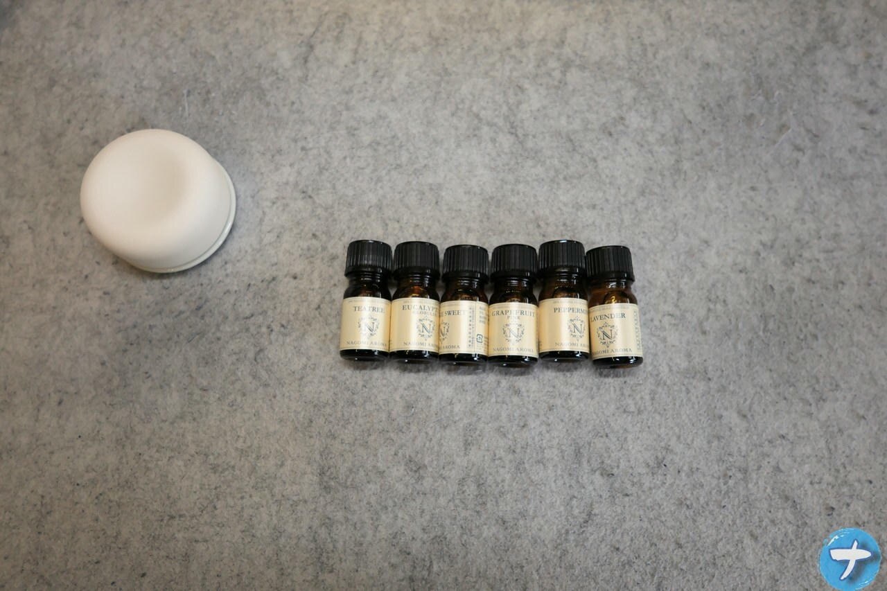 「NAGOMI AROMA エッセンシャルオイル お試しセット」を並べた写真