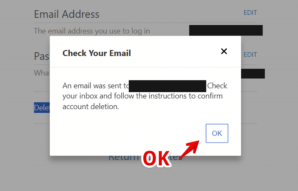 PCブラウザで「Simplenote」のアカウントを削除する手順画像2
