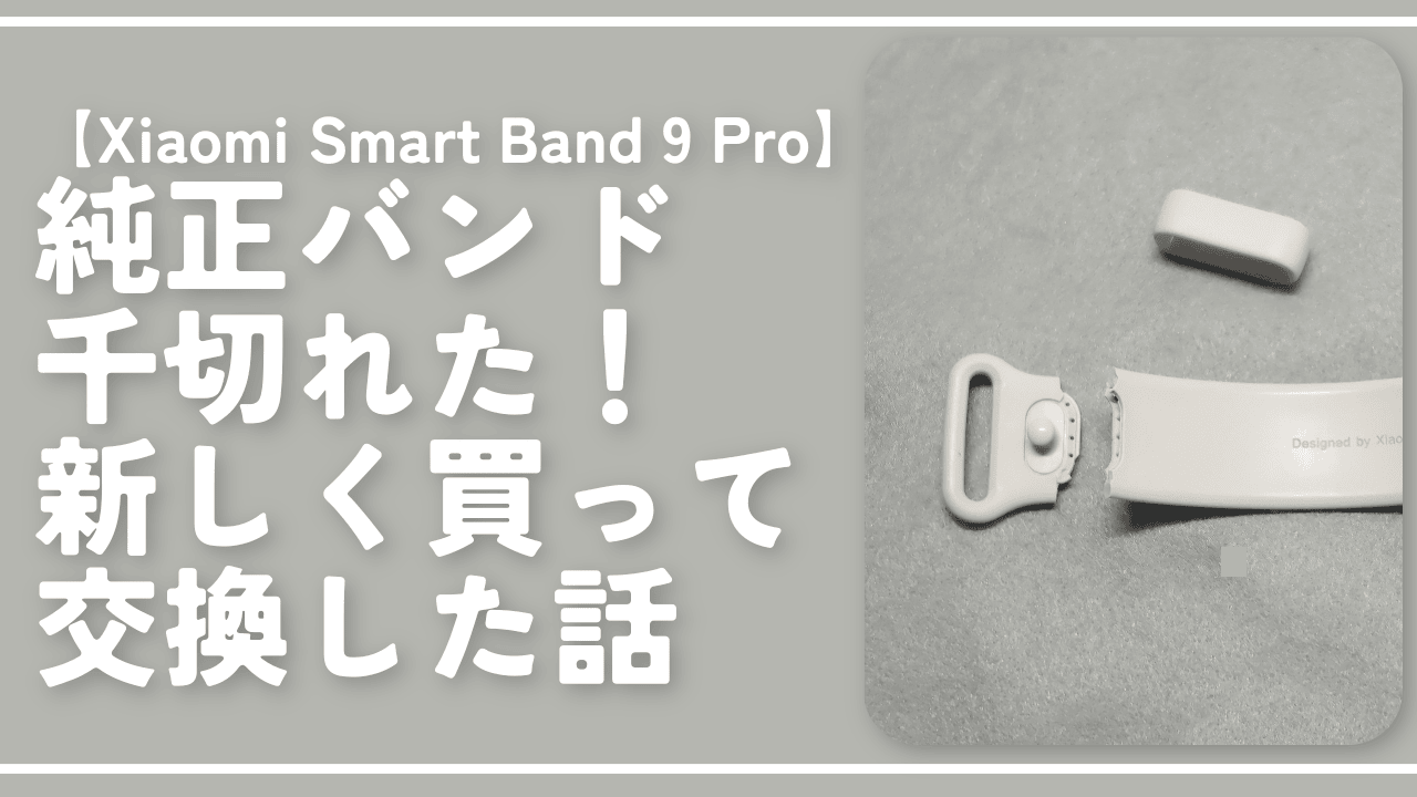 【Xiaomi Smart Band 9 Pro】純正バンド千切れた！新しく買って交換した話