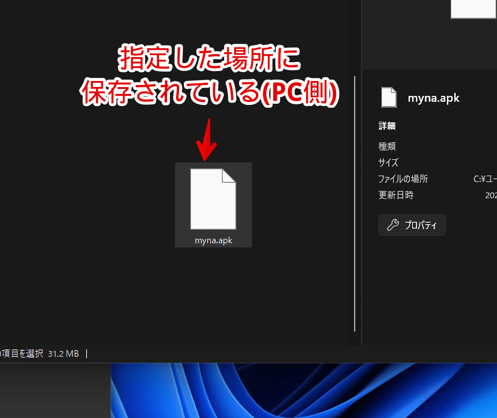 ADBコマンドを使ってマイナポータルのAPKを保存した画像